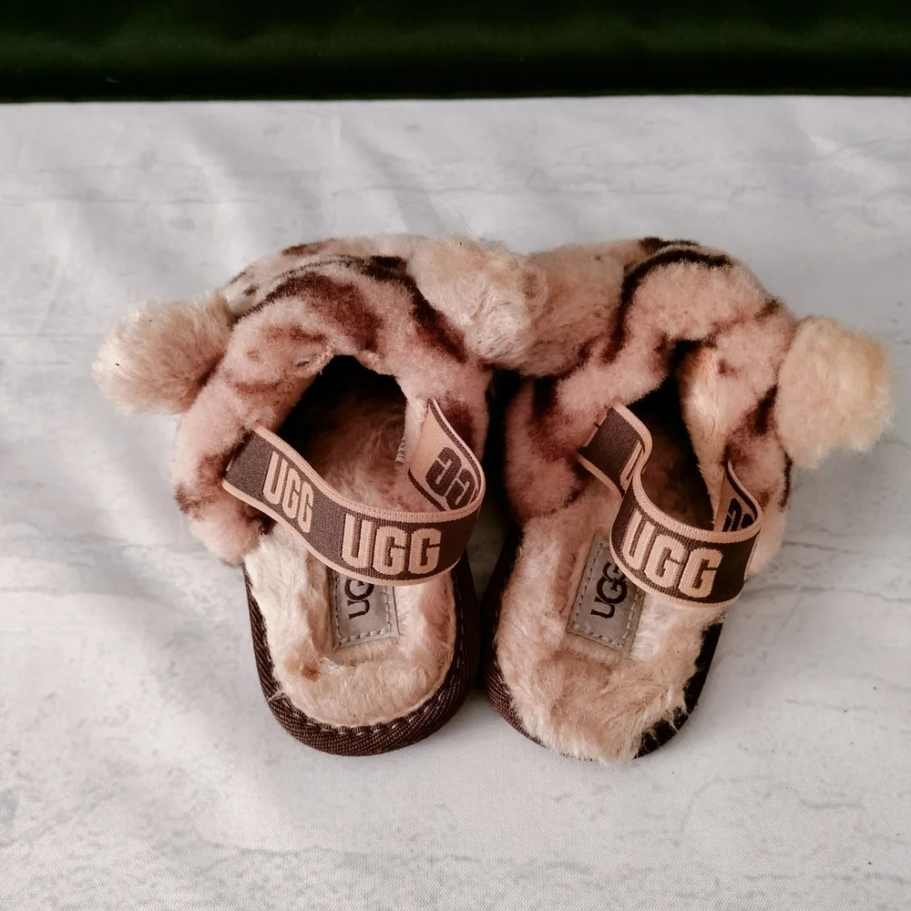 UGG Brown Tiger Kids Slippers
